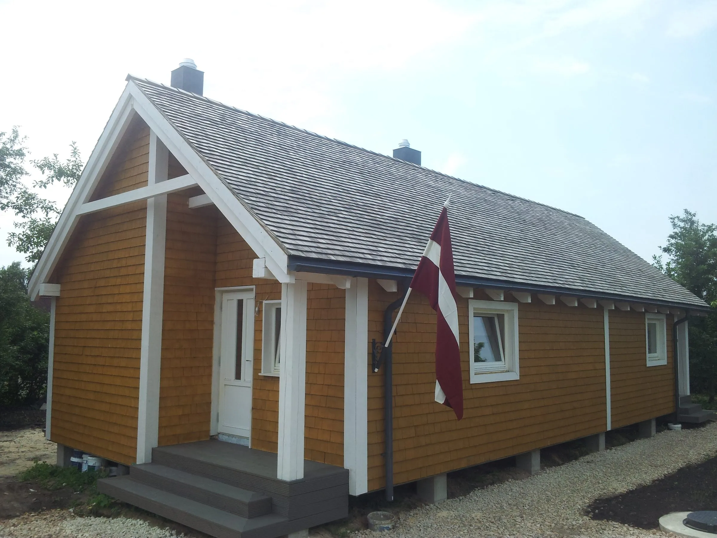 Koka šindeļu fasāde